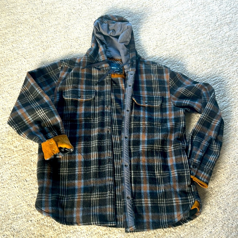 Men’s Prana Asgard Hooded Flannel Shirt